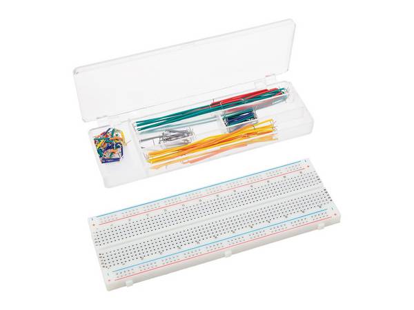 Set mit steckplatine lötfrei 830 löcher + steckbrücken 140-tlg.