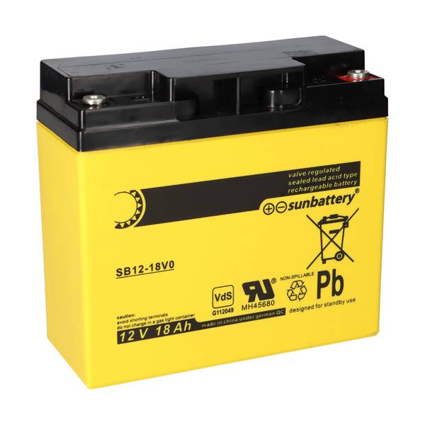 SUN Battery SB12-18V0 AGM Akku 12V 18Ah F-M5 / M5-Innengewinde