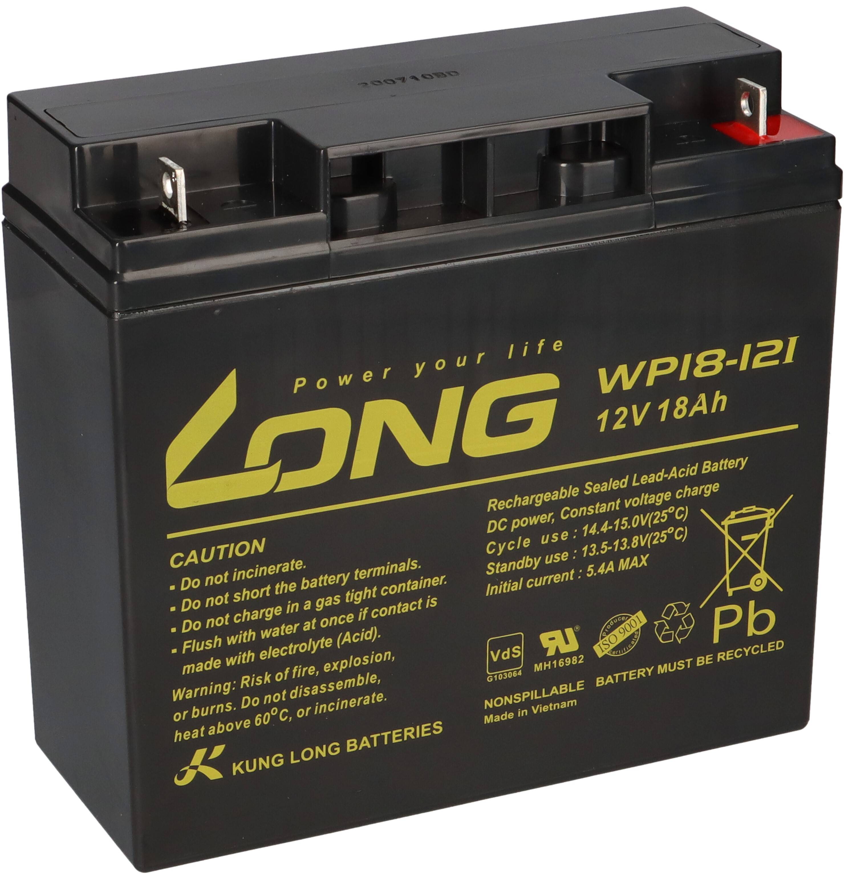 Kung Long WP18-12I 12V 18Ah AGM Bleiakku M5 VdS-0
