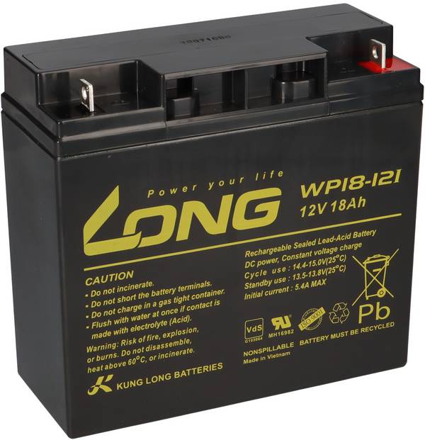 Kung Long WP18-12I 12V 18Ah AGM Bleiakku M5 VdS