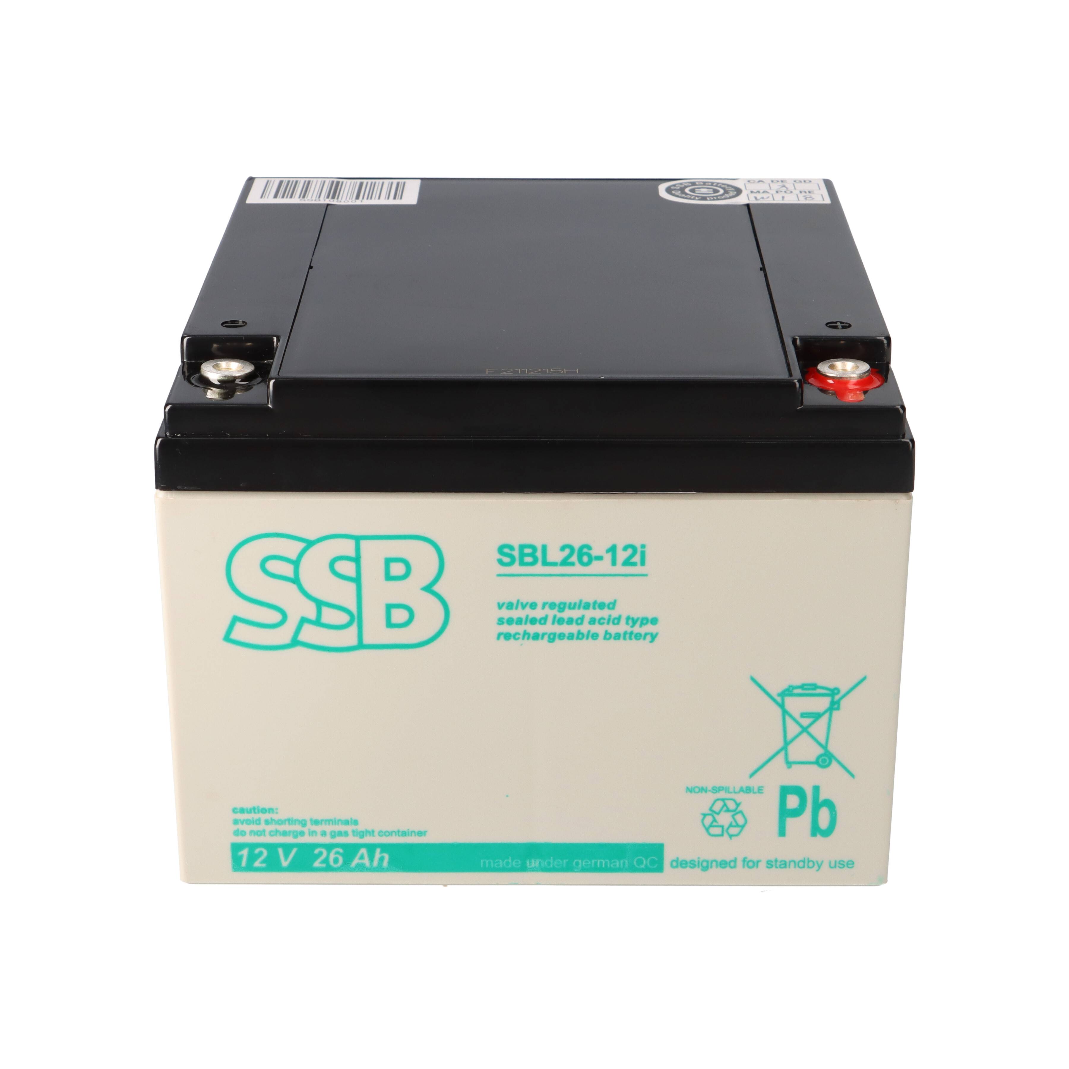 SSB Battery SBL26-12i AGM Bleiakku 12V 26Ah M5-Schraubanschluss-1