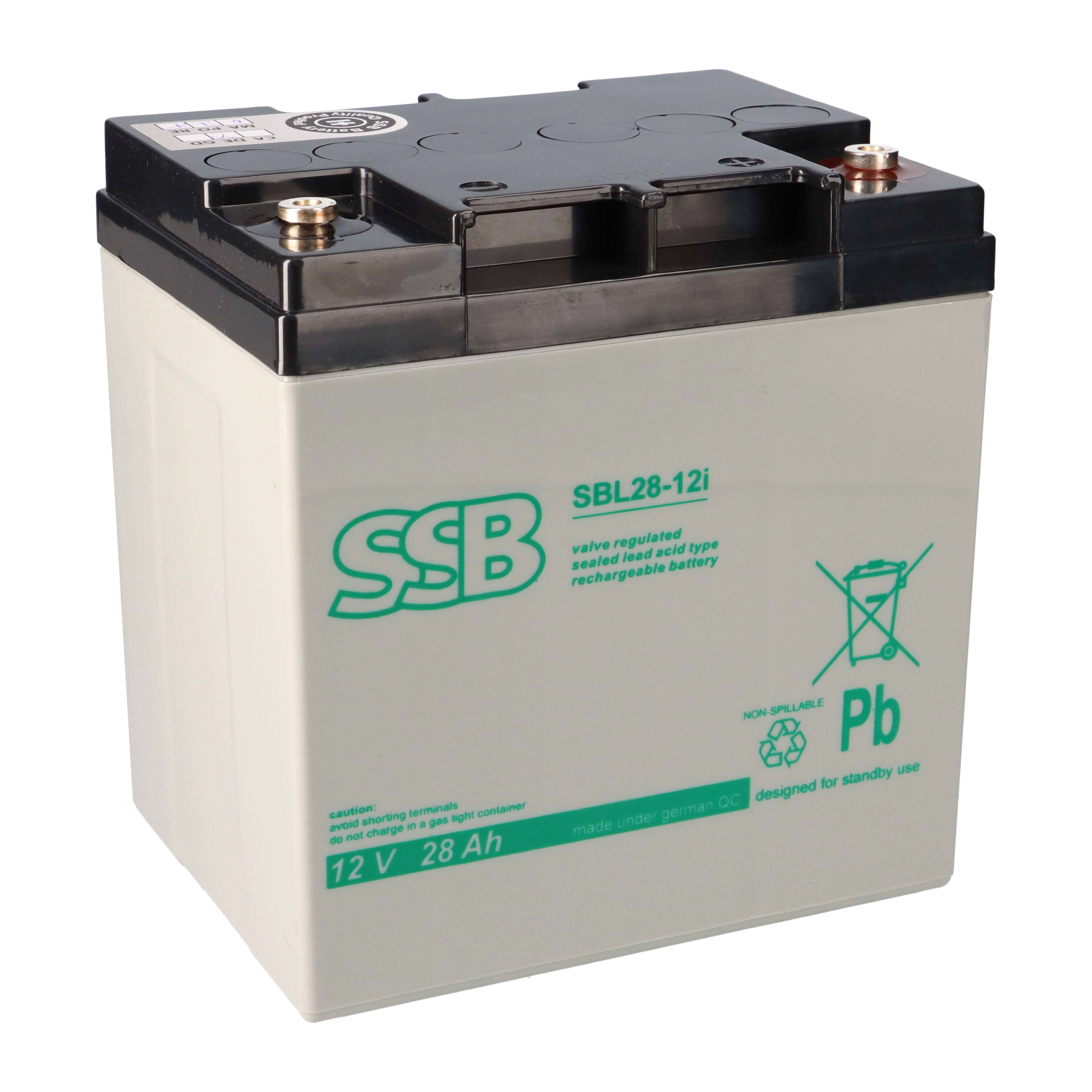 SSB Battery SBL28-12i AGM Bleiakku 12V 28Ah M5-Schraubanschluss-0