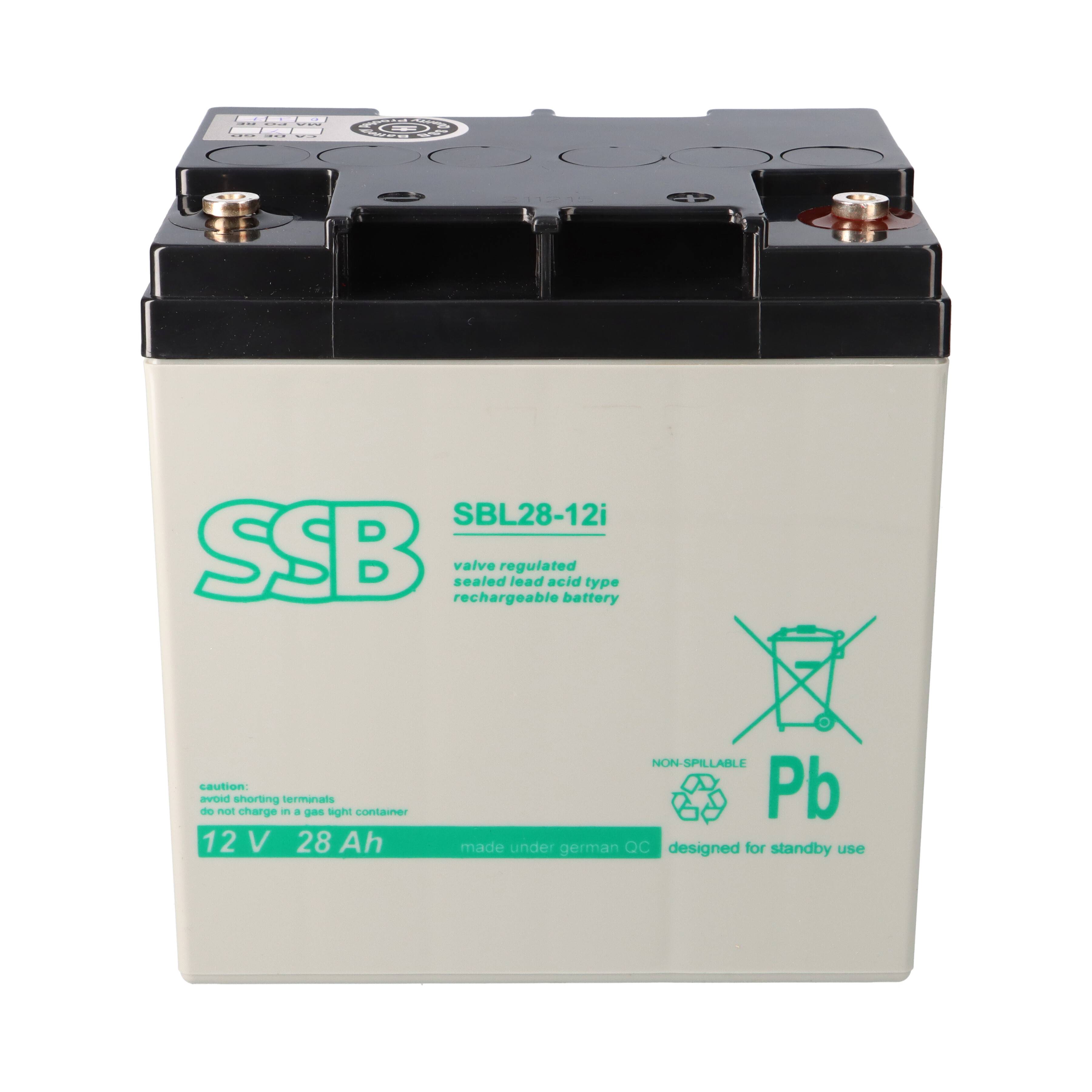 SSB Battery SBL28-12i AGM Bleiakku 12V 28Ah M5-Schraubanschluss-1