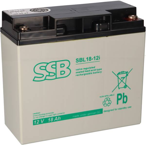 SSB Battery SBL18-12i AGM Bleiakku 12V 18Ah M5-Schraubanschluss