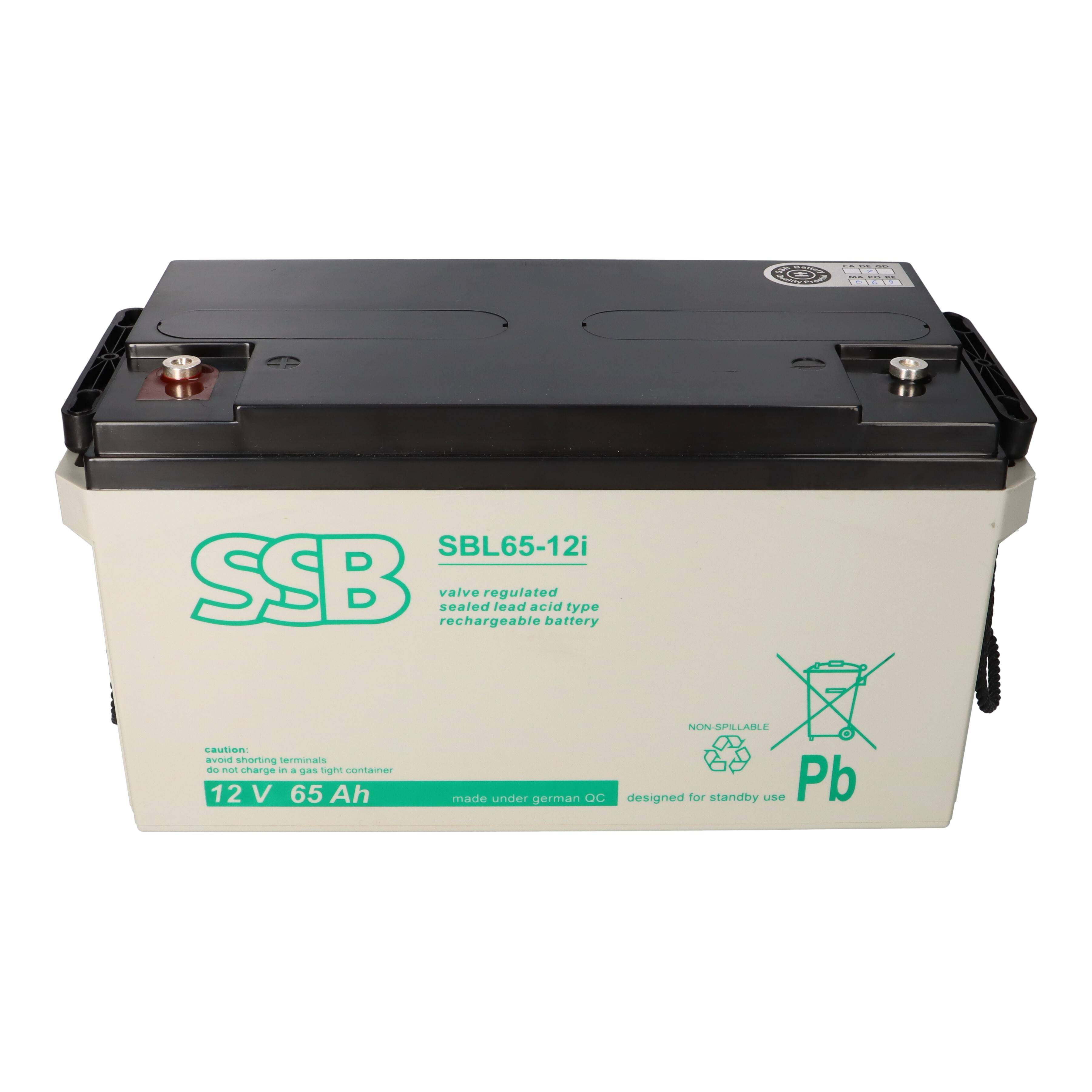 SSB Battery SBL65-12i AGM Bleiakku 12V 65Ah M6-Schraubanschluss-1