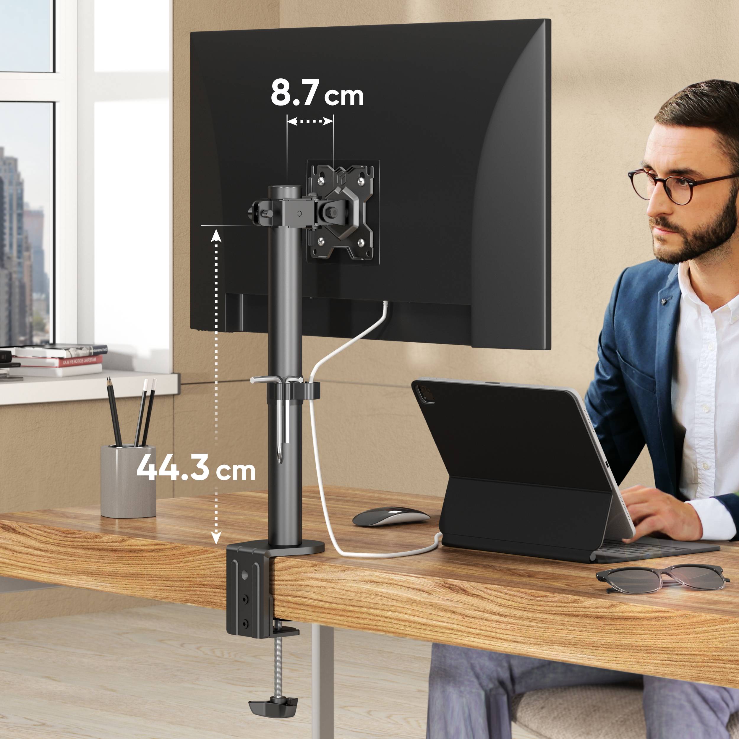 ONKRON 13"-34", 8 kg max, VESA 75x75-100x100, D101E-5