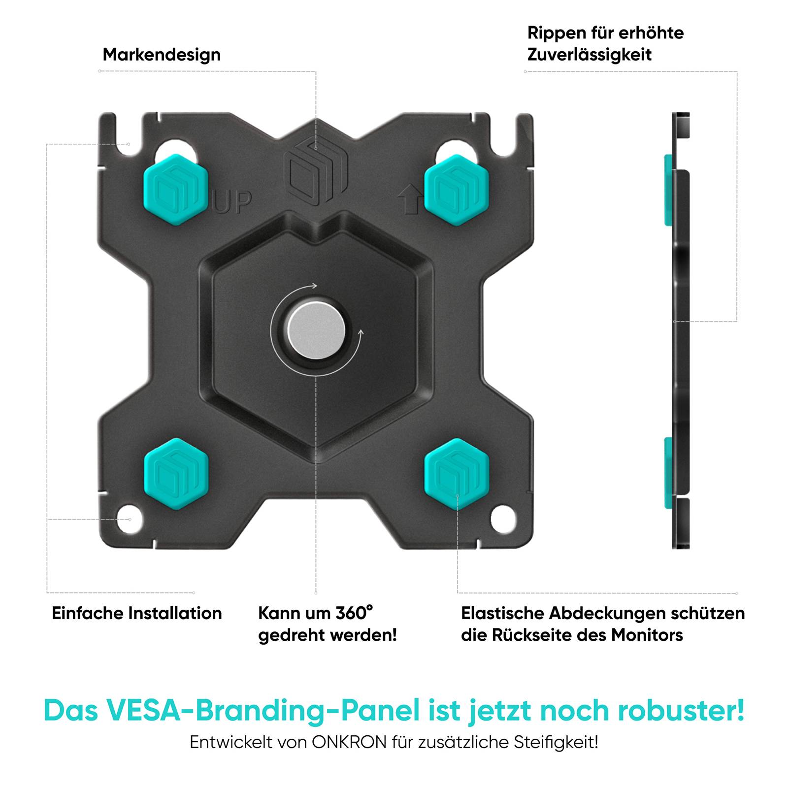 ONKRON Monitorhalterung Tisch für 13-34", VESA 75x75 & 100x100, G90-B-5