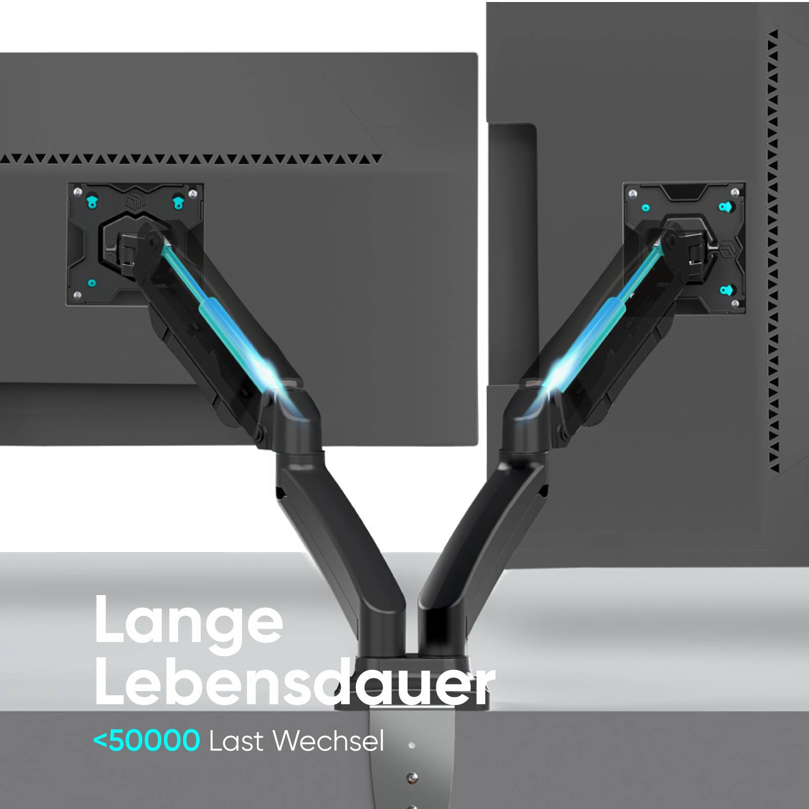 ONKRON Monitorhalterung für 2 Monitore 13-32",bis 8 kg,VESA 75x75/100x100,G160-B-4