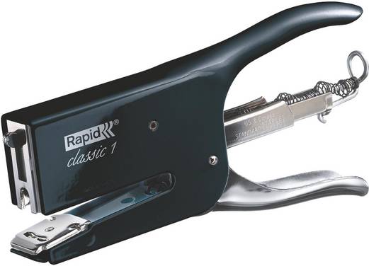 Rapid Heftzange Classic K1 Retro Magic Black, schwarz