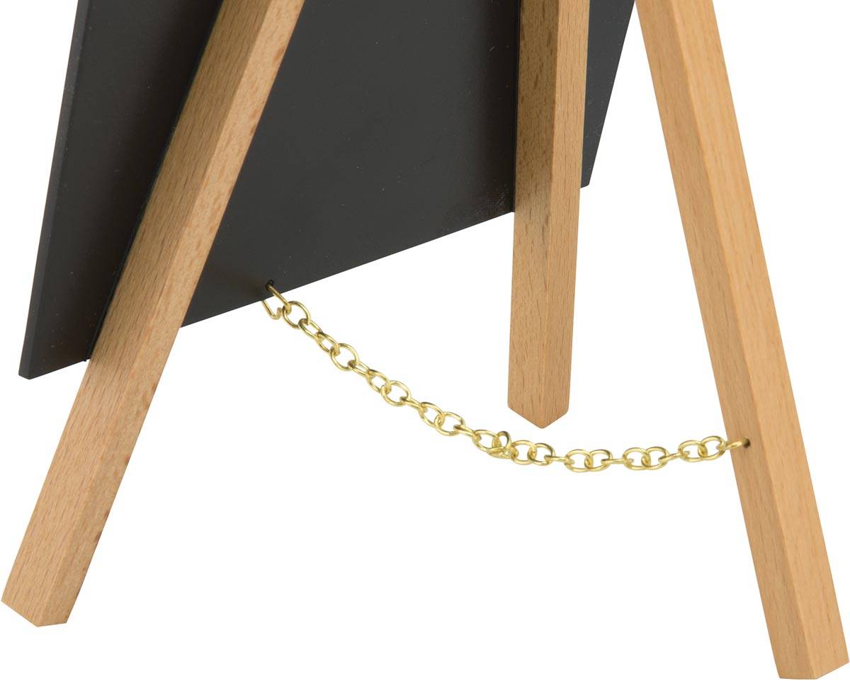 Securit Tisch-Kreidetafel MINI mit Staffelei, buche-2