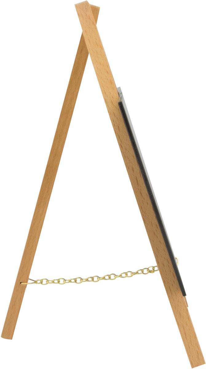 Securit Tisch-Kreidetafel MINI mit Staffelei, buche-3