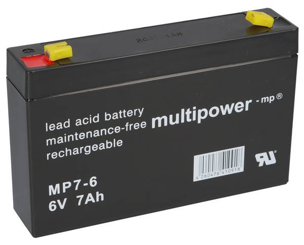 Multipower MP7-6 AGM Bleiakku 6V 7Ah – F4,8