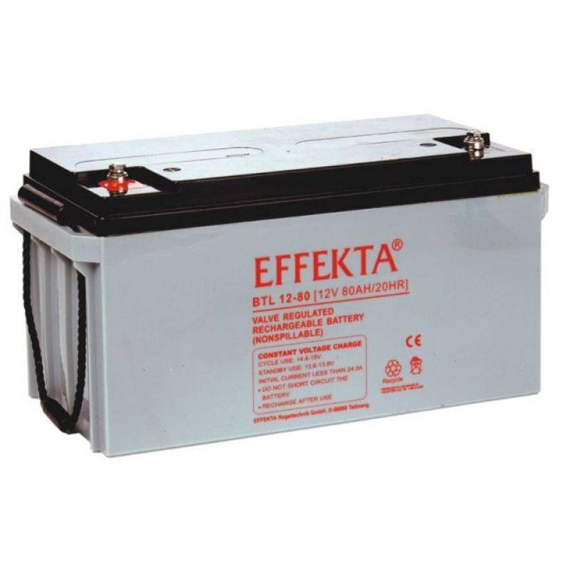 Effekta BTL 12-80 AGM Akku 12V 80Ah – passend für USV, Rechenzentrum, Server & Telekom-0
