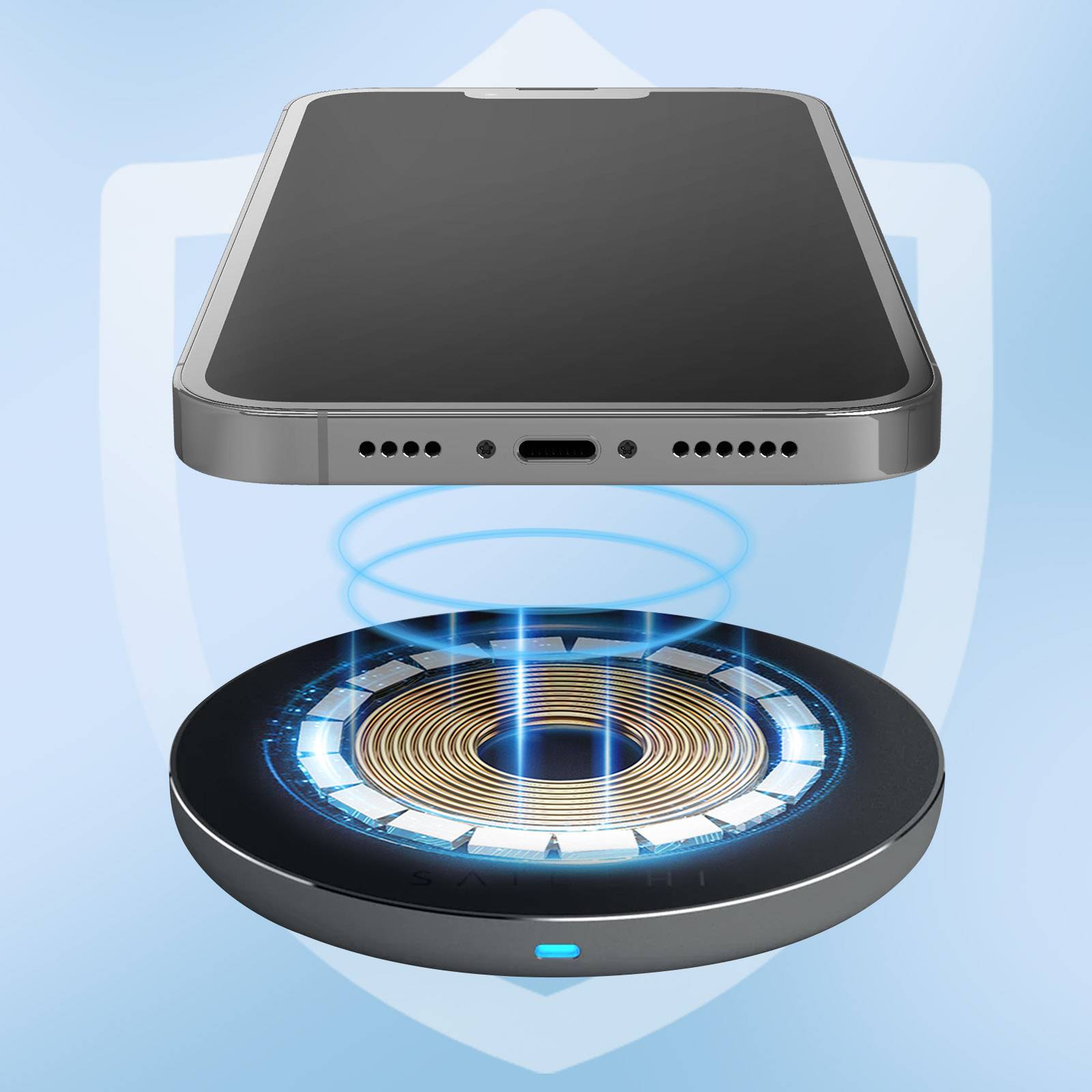 Aluminum PD & QC Wireless Charger space gray Tablets & Smartphones Smartphone Zubehör-4