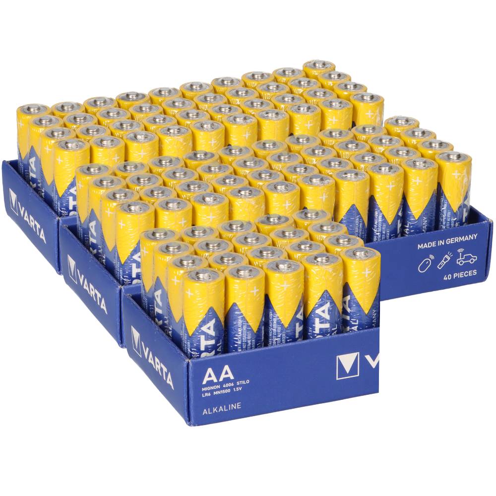 100x VARTA Industrial Pro AA LR6 4006 1,5V Alkaline – Gewerbepack-0