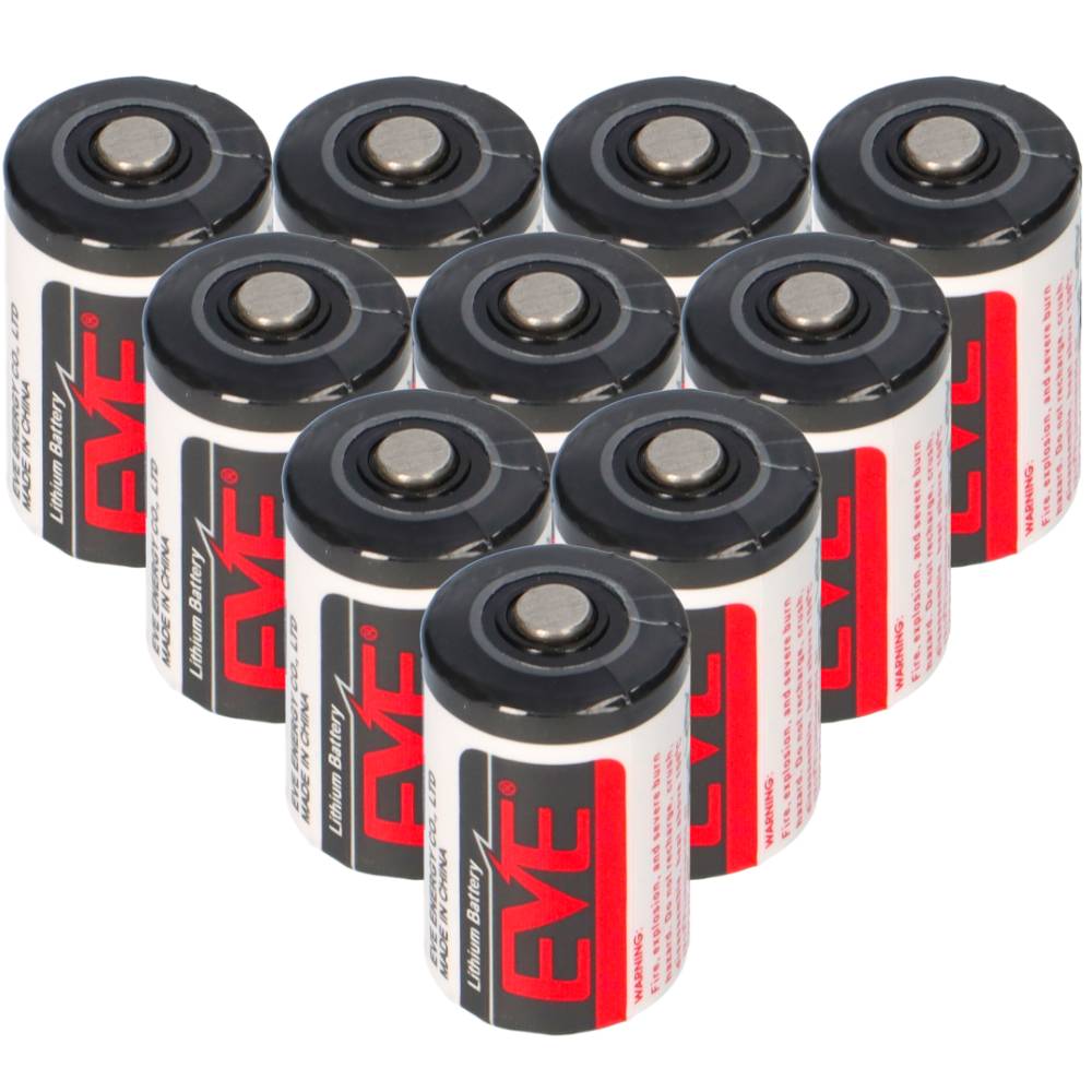 10x EVE Lithium 3,6V Batterie ER14250 1/2 AA ER 14250-0