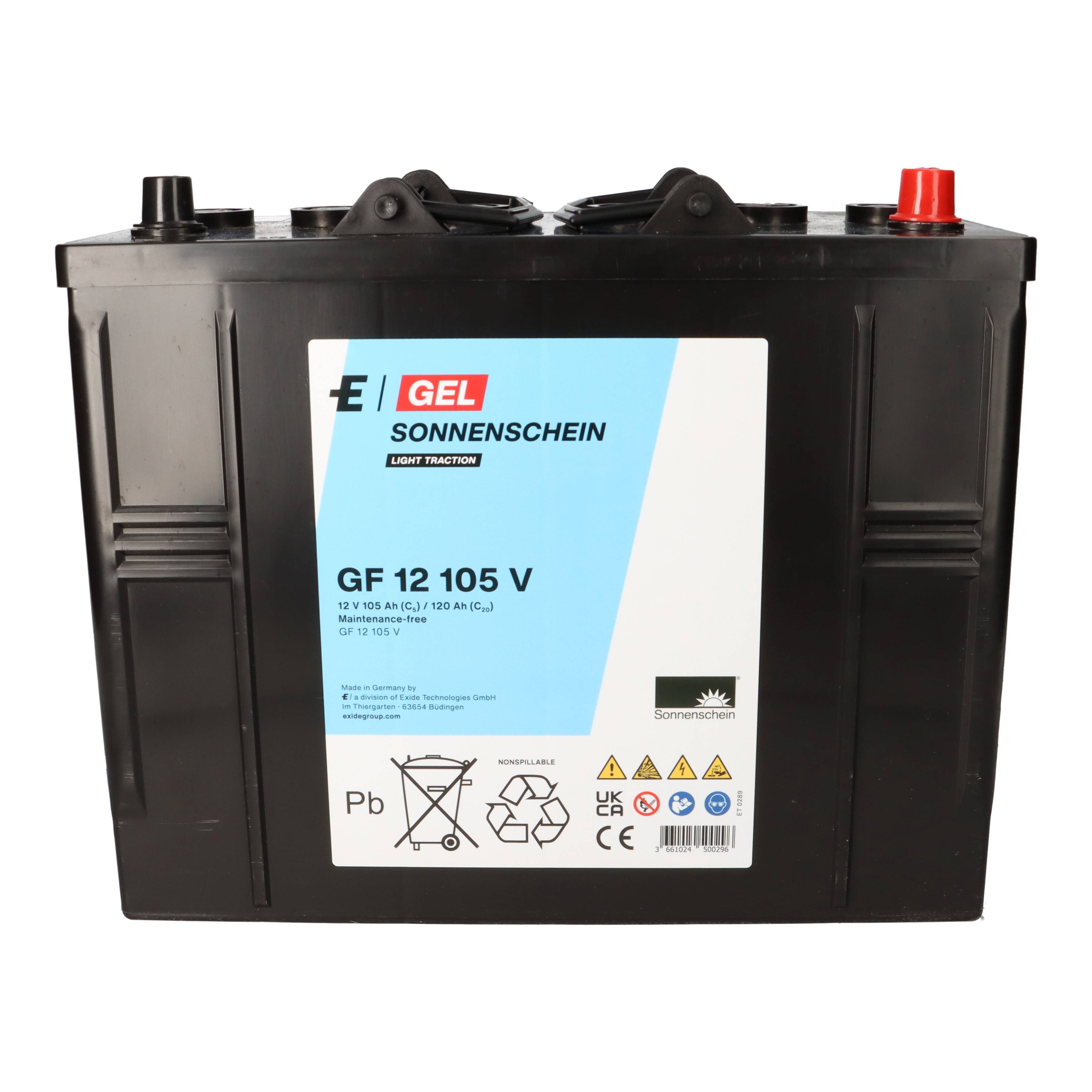 Exide Sonnenschein GF 12 105 V 12V 105Ah dryfit Gel Industriebatterie-2