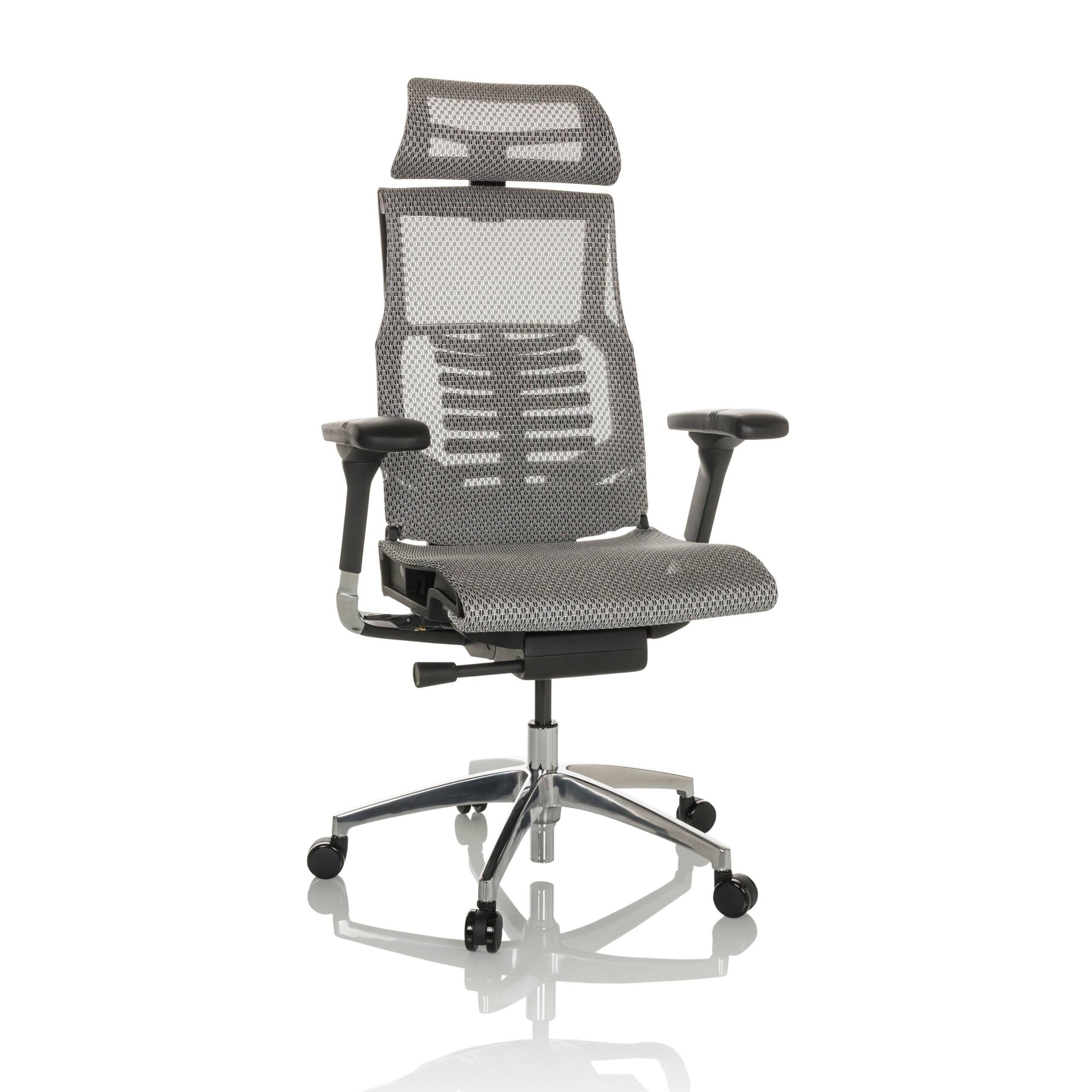 Bürostuhl Chefsessel POFIT GEN2 Netzstoff hellgrau hjh OFFICE-0