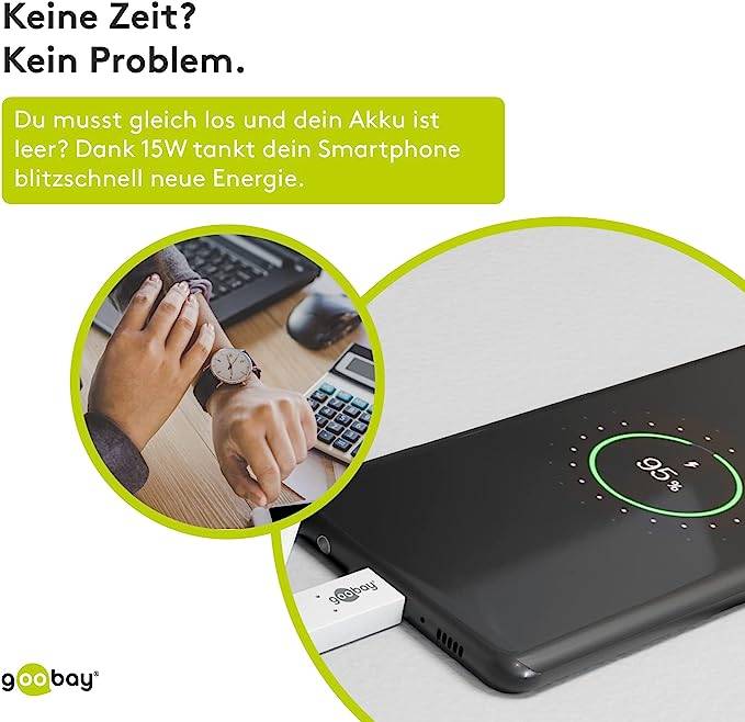 Goobay 67999 USB C auf USB A 3.1 Gen. 1 Ladekabel 15W Handy Kabel Adapterkabel 5 Gbit/s Schnellladekabel Schwarz 0,5 m-2