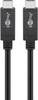 Goobay 38873 USB C auf USB C 3.2 Gen. 2x2 Ladekabel 100W Kabel Handyladekabel 20 Gbit/s Schnellladekabel Schwarz 1m