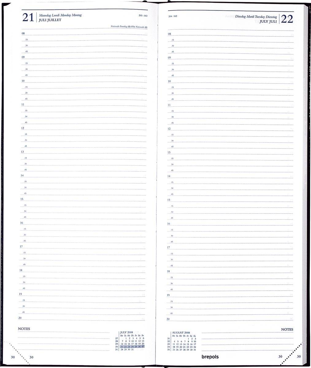 brepols Tageskalender "Saturnus 0.111" 2019, schwarz (75101158)-1