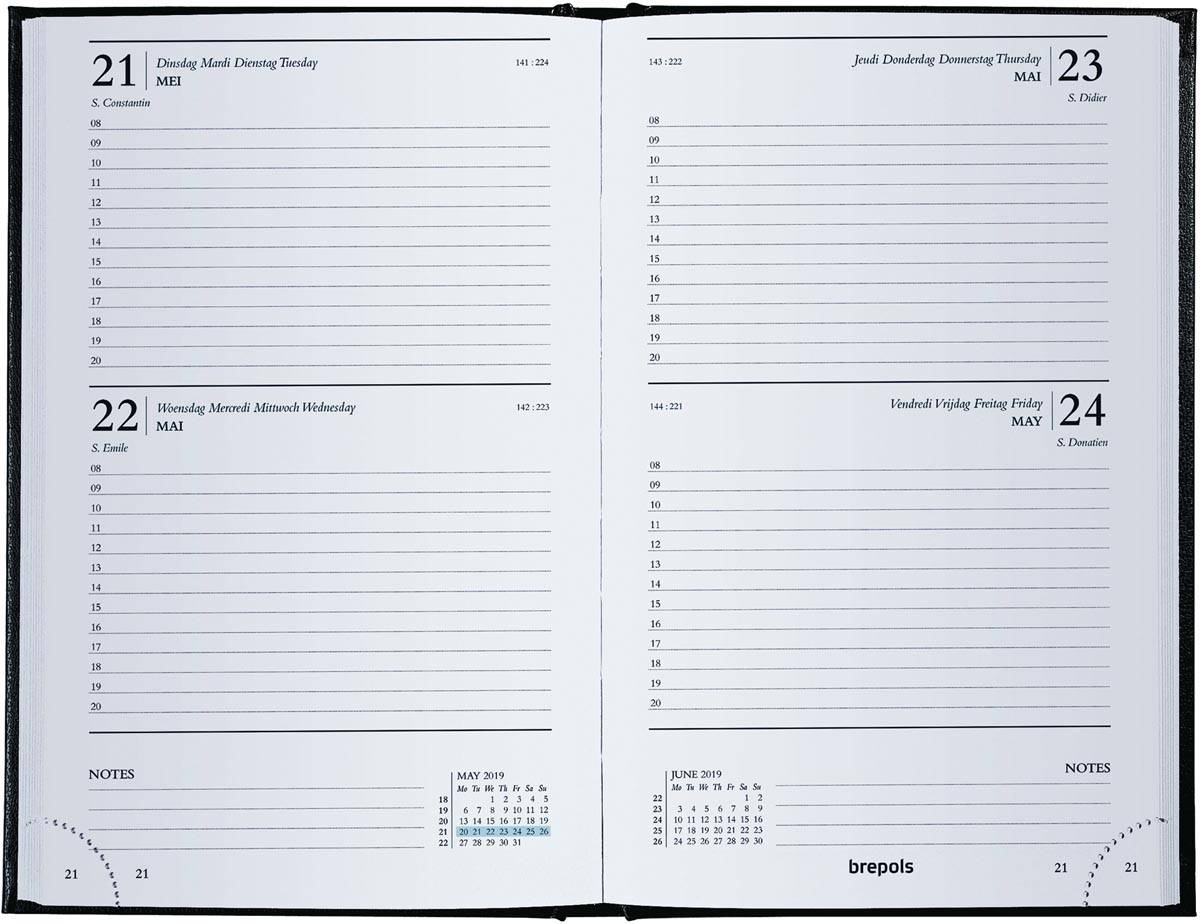 brepols Tageskalender SATURNUS 0.221, 2027, schwarz-1