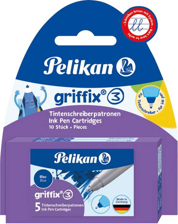Pelikan T1RB - Tintenpatrone - nicht dauerhaft - Blau (Packung mit 10)