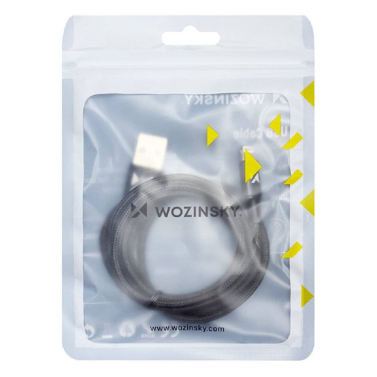 Wozinsky Magnetkabel USB / Micro USB / USB Type C / iPhone-Anschluss Kabel 2.4A 1m mit LED Schwarz (WMC-01)-4