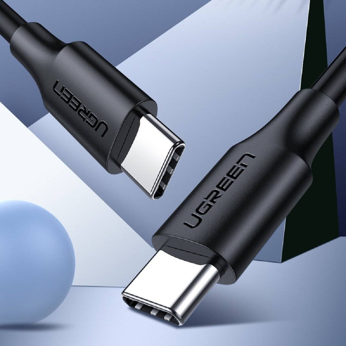 Ugreen USB Type C Lade- und Datenkabel Power Delivery und Quick Charge 3A 3m Schwarz (US286)-3