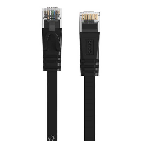 Orico PUG-C6B-10-BK-EP RJ45 Cat.6 Flaches Ethernet-Netzwerkkabel LAN-Kabel Internetkabel Patchkabel 1m Schwarz