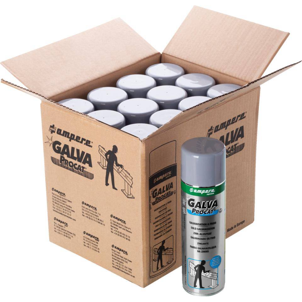 A.M.P.E.R.E. Zinkspray GALVA PROCAT®, superglänzend, 500ml/Sprayflasche-1