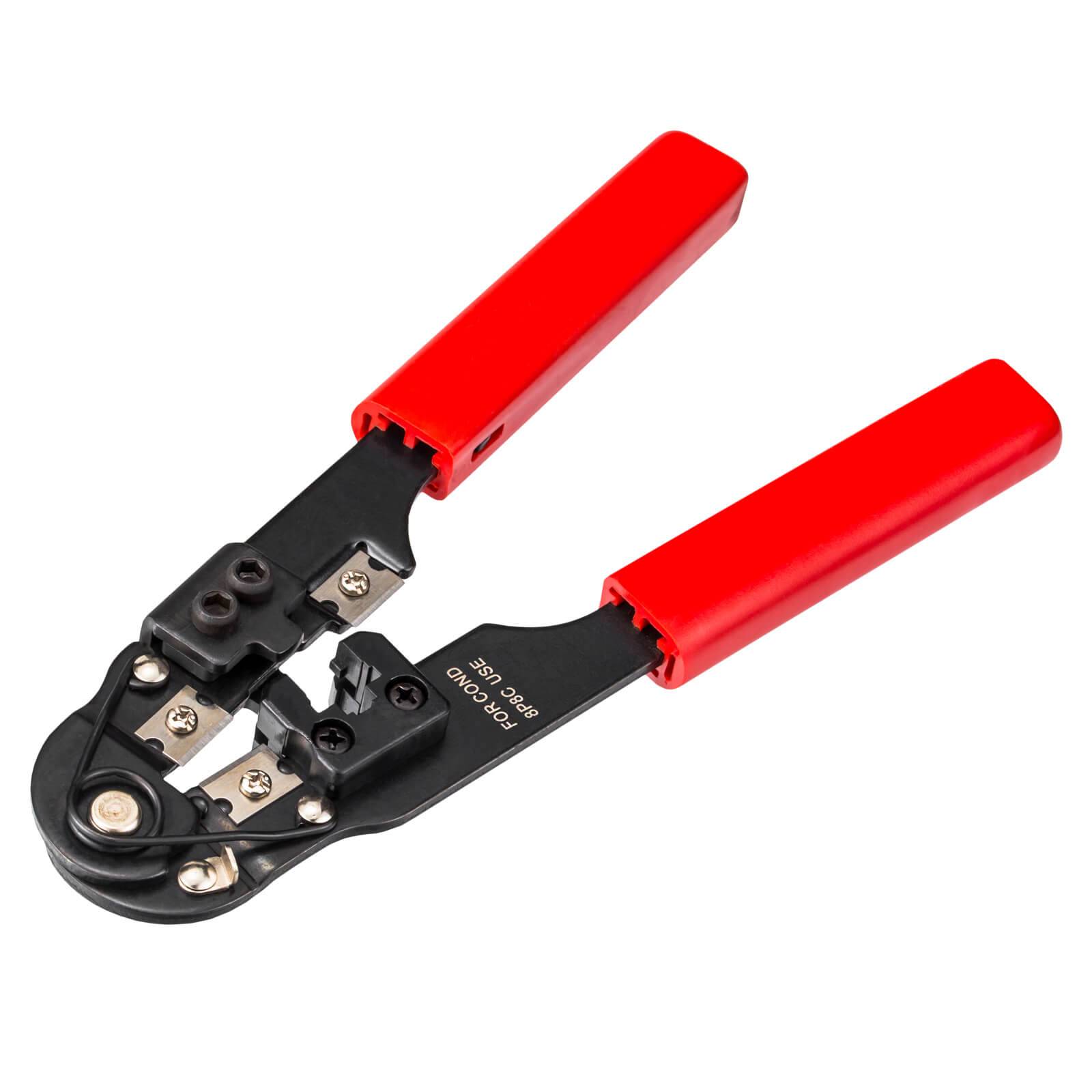 hb-digital Netzwerk Werkzeug SET LSA Auflegewerkzeug Crimpzange Kabeltester 4-teilig mit Tasche-3