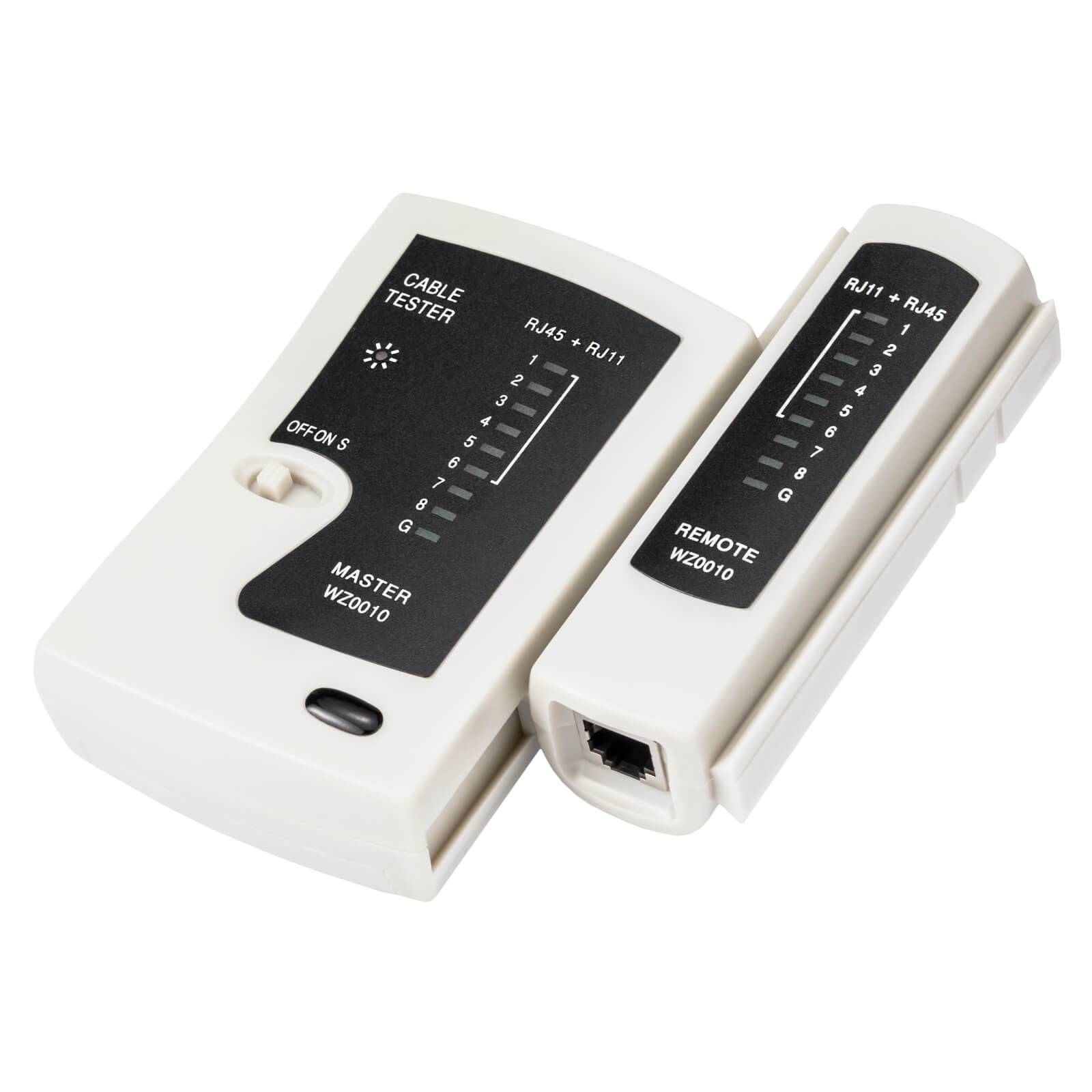 hb-digital Netzwerk Werkzeug SET LSA Auflegewerkzeug Crimpzange Kabeltester 4-teilig mit Tasche-4