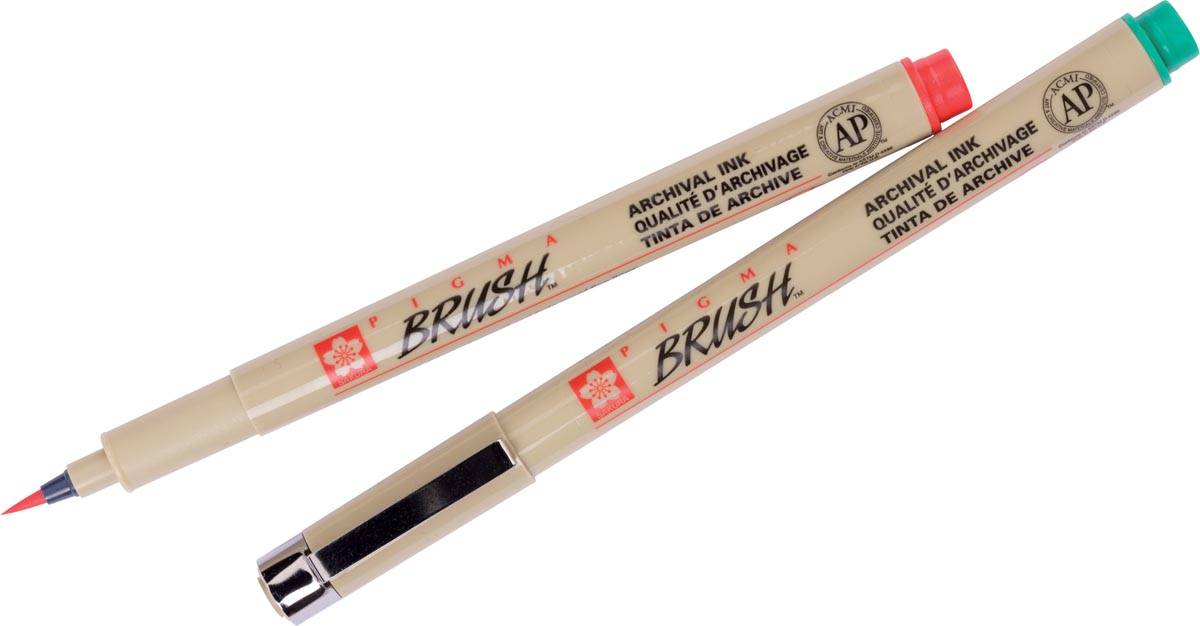 SAKURA Pinselstift PIGMA BRUSH, 9er Etui, farbig sortiert (8012109)-1