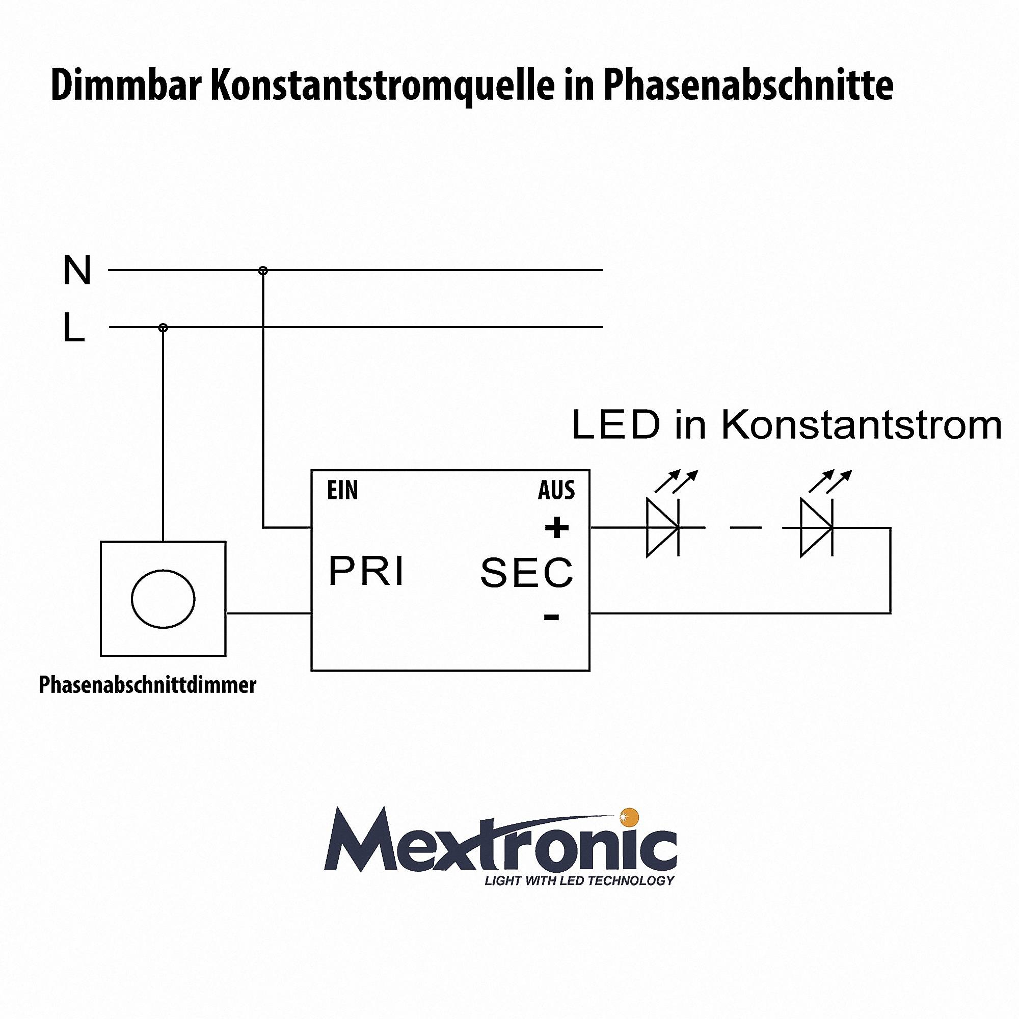 Dimmbar Konstantstromquelle Phasenabschnitte bis 25W 600mA-1