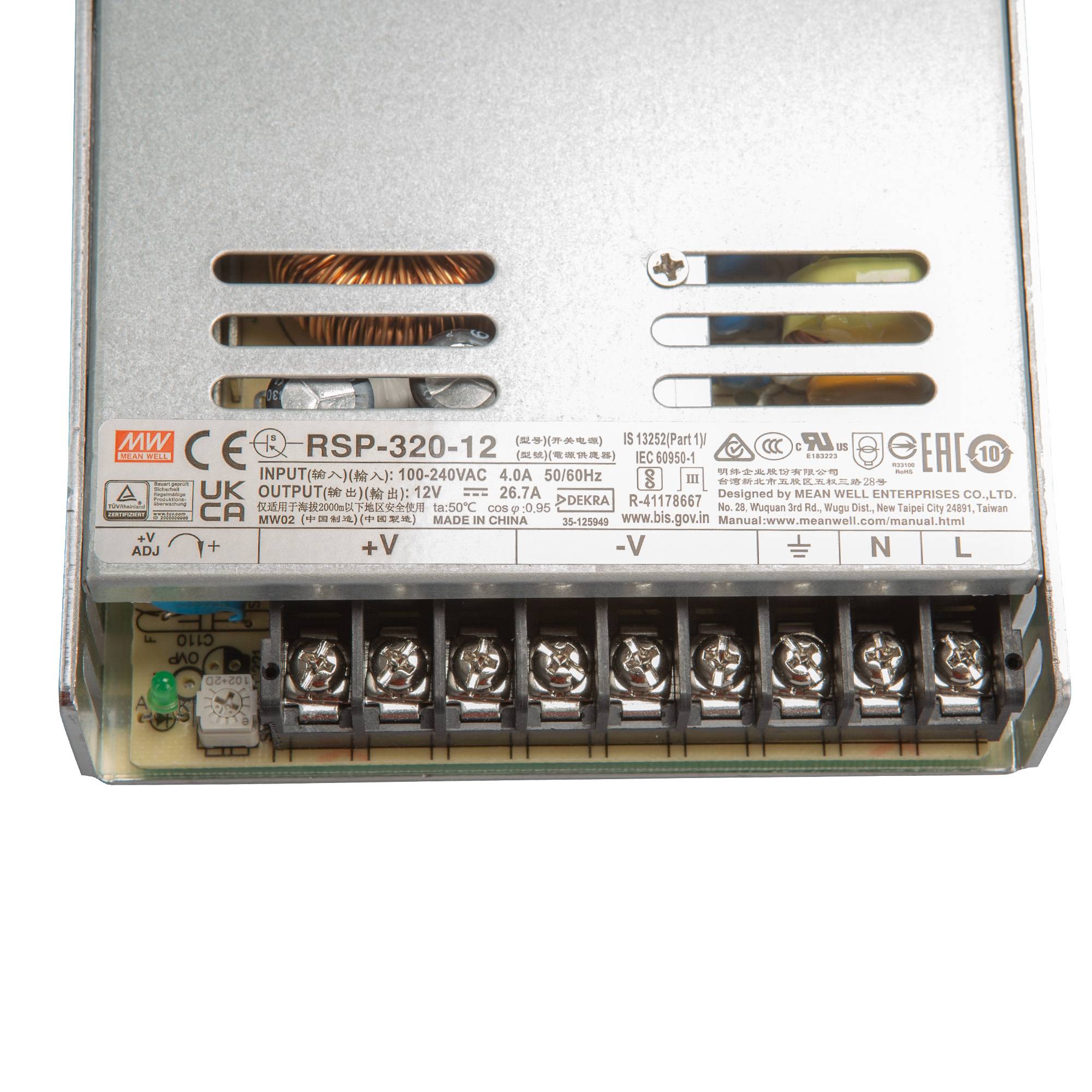 Mean Well RSP-320 1HE case single output SNT case 320W 12V/26,7A-1