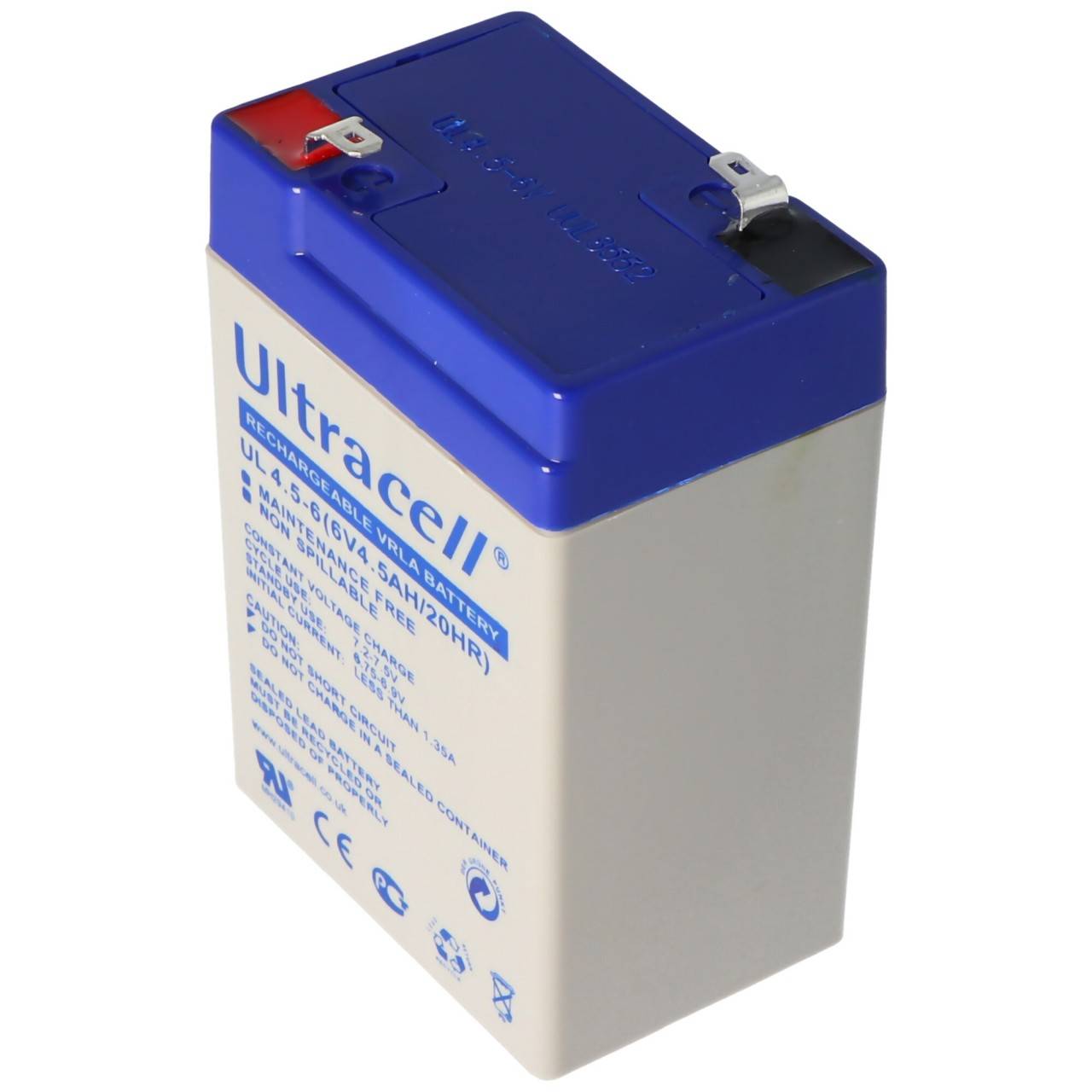 Ultracell UL 4.5-6 Blei Akku mit Faston 4,8mm Kontakten-0