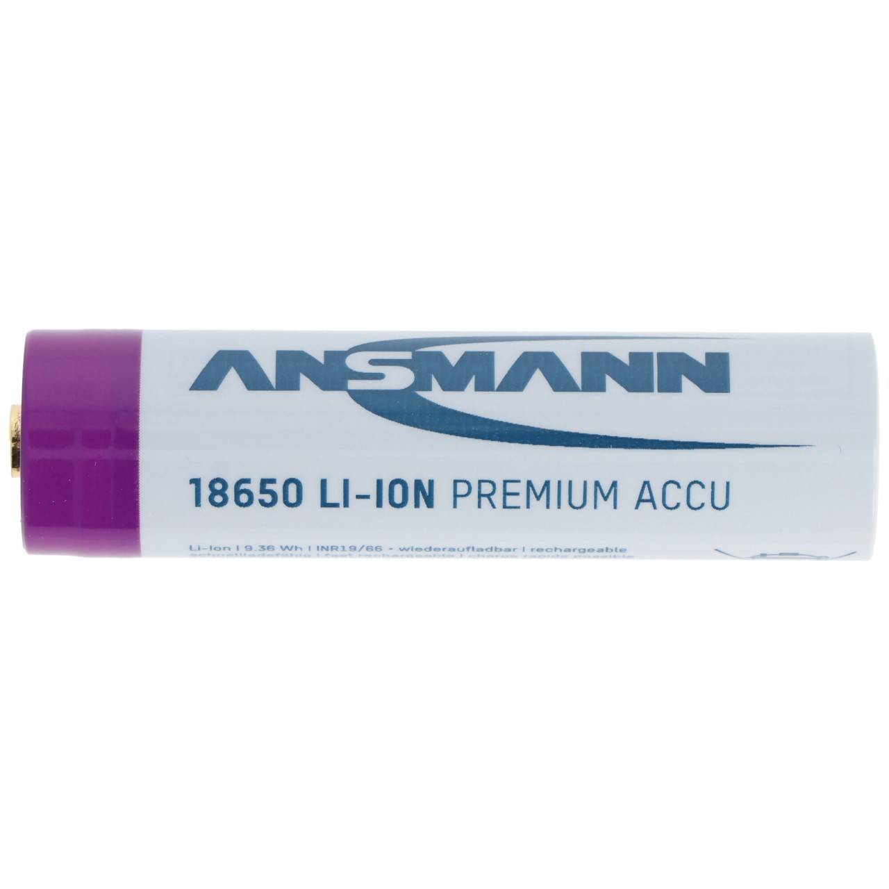 18650 Lithium-Ionen Akku 3,6 Volt 2600mAh, 9.36Wh, 69,8x18mm, geschützter Akku, Sicherheitsbeschaltung-2