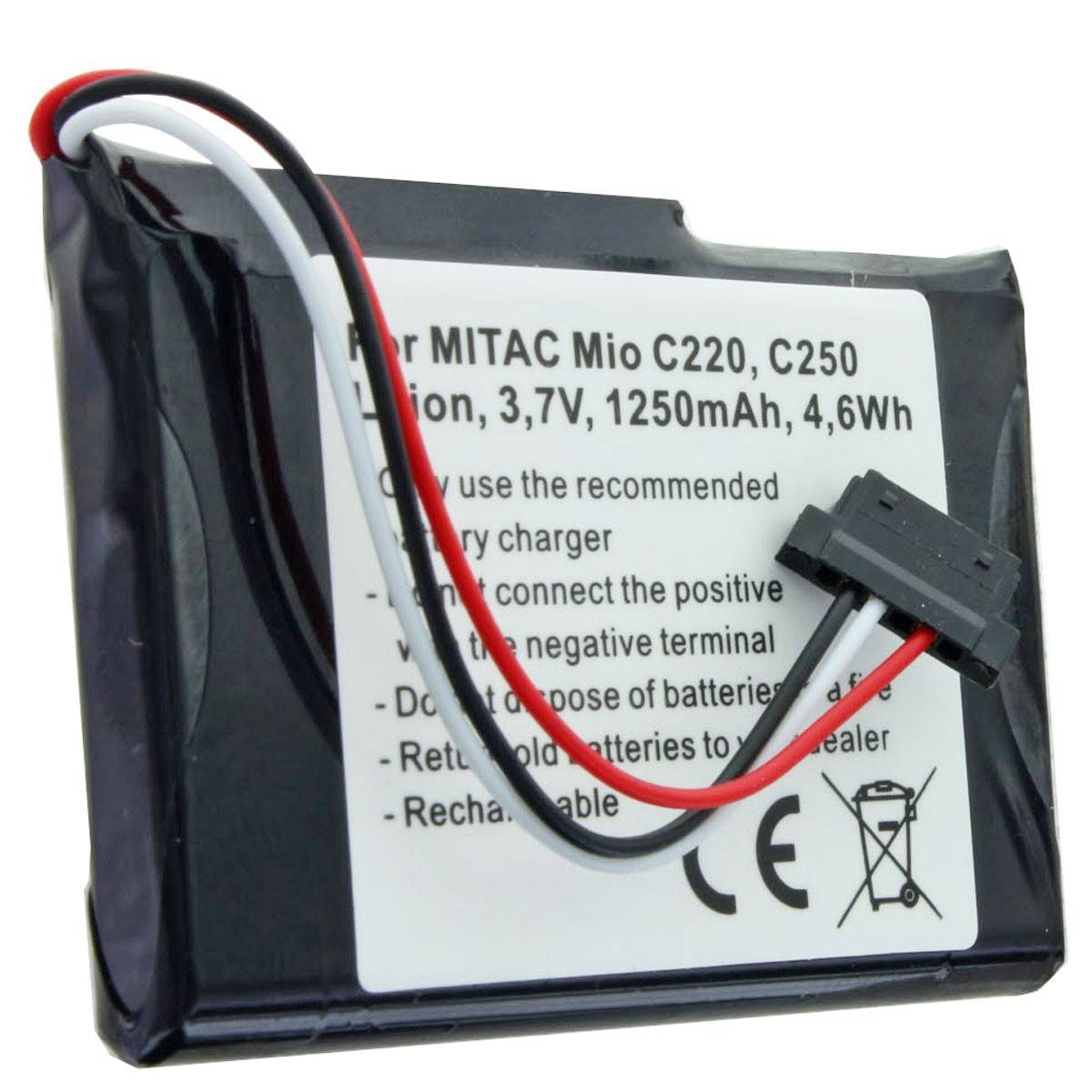 AccuCell Akku passend für Mitac Mio C250 Akku E4MT081202B12-1