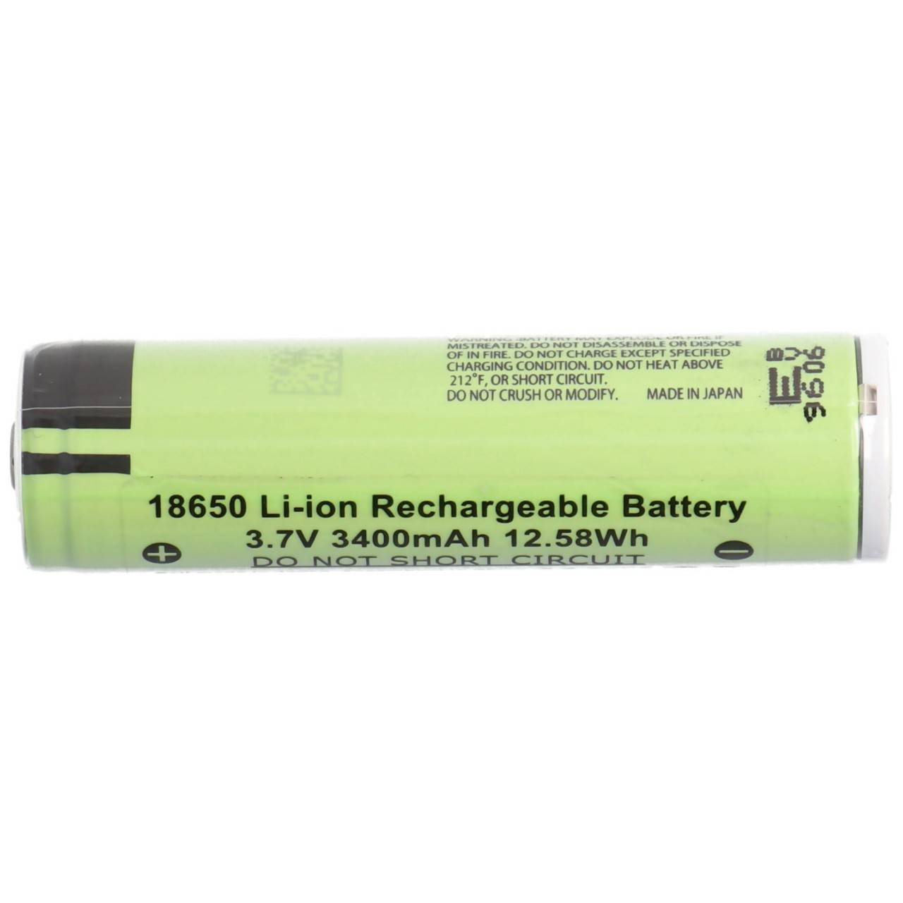 3400mAh Panasonic 18650 Li-Ion Akku mit eigener Schutzschaltung, ca. 69 x 18,61mm beachten-2