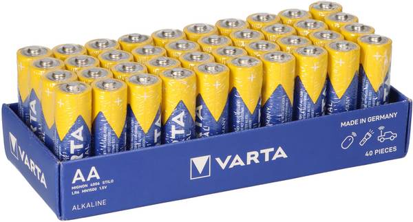 40x VARTA Industrial Pro AA LR6 1,5V Alkaline – Mignon 4006 Vorrat
