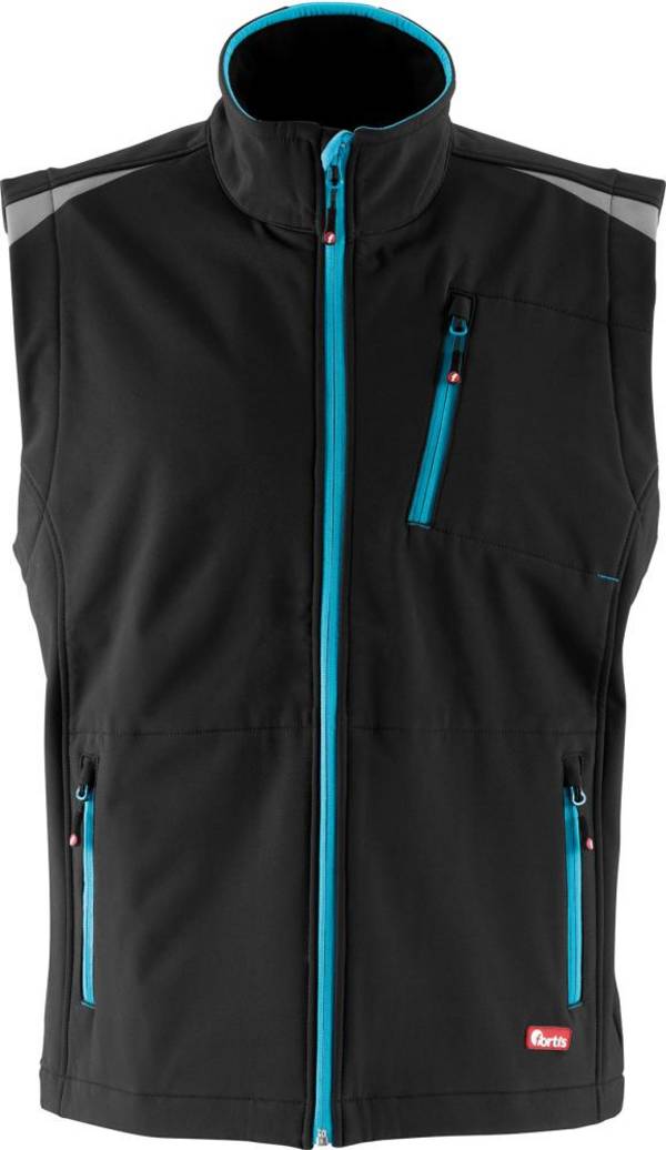 FORTIS Herren Weste 24, schwarz/türkis, Gr.XXL