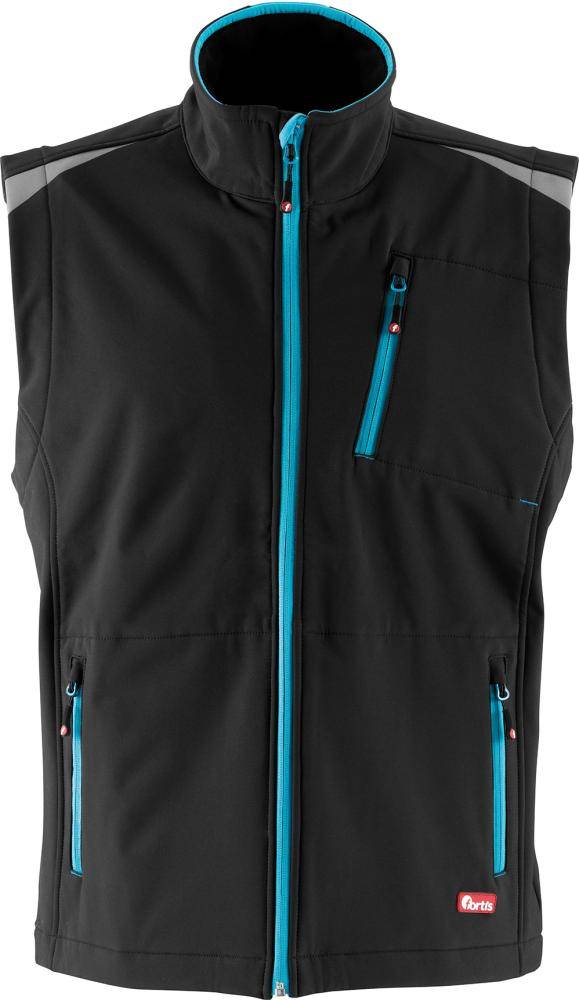 FORTIS Herren Weste 24, schwarz/türkis, Gr.L-0