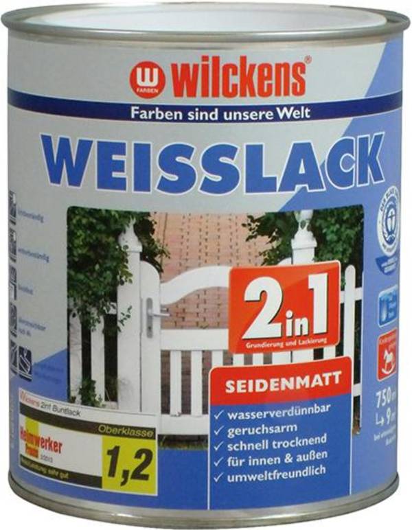 Weißlack 2in1 750 ml, seidenmatt - Artikel: 4000590038069