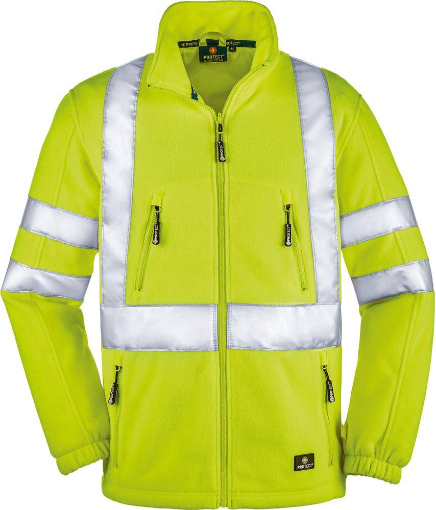 Warnfleecejacke Seattle, leuchtgelb,Gr.XL - Artikel: 4031301045410-0