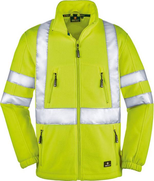 Warnfleecejacke Seattle, leuchtgelb,Gr.XL - Artikel: 4031301045410