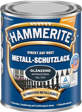 HAMMERITE Metall-Schutzlack hellgrau glänzend 750ml