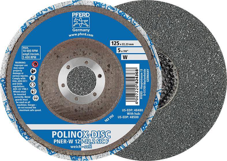 Schleifrad POLINOX 125mm mittelhart Pferd - Artikel: 4007220824382-0