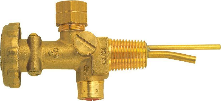 Kleinstflaschenventil Propan G3/8" links mit Überdrucksicherung GCE-0