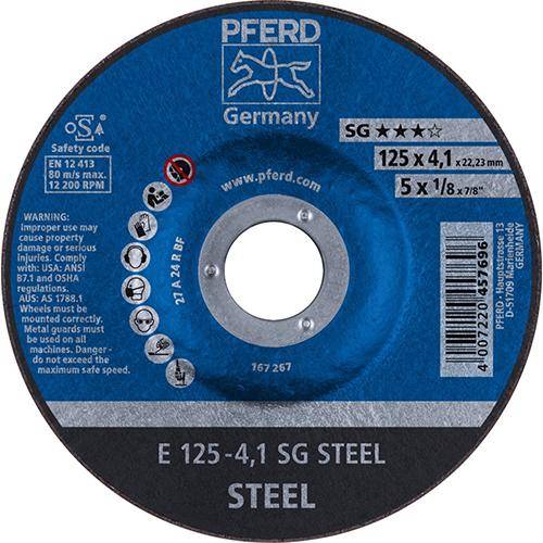 Schruppscheibe gekröpft A24RSG 125x4mm PFERD - Artikel: 4007220457696-0